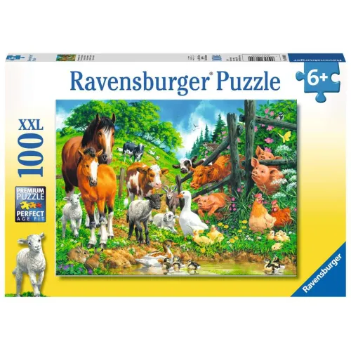 Ravensburger puzzel 100 stukjes XXL 6+ Dierenbijeenkomst
